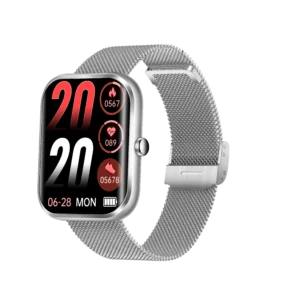 AK58 Smart Watch is designed for both women and men, featuring heart rate monitoring, Bluetooth calling, a 1.96-inch curved screen, and IP67 waterproof rating